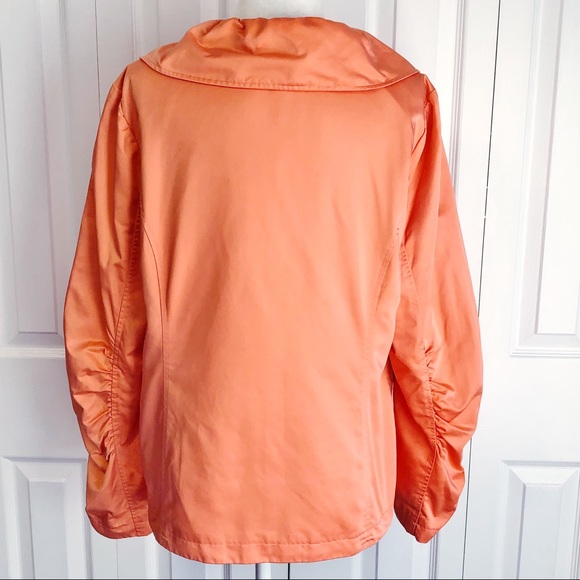Inspired Style Peach Button Down Ruched Sleeve Jacket 16 - Picture 14 of 16